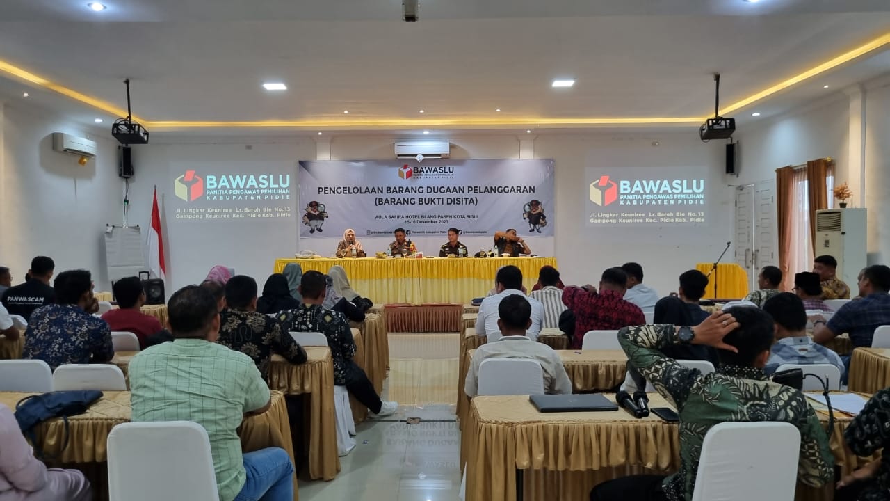 Pengelolaan Barang dugaan pelanggaran tahapan masa kampanye