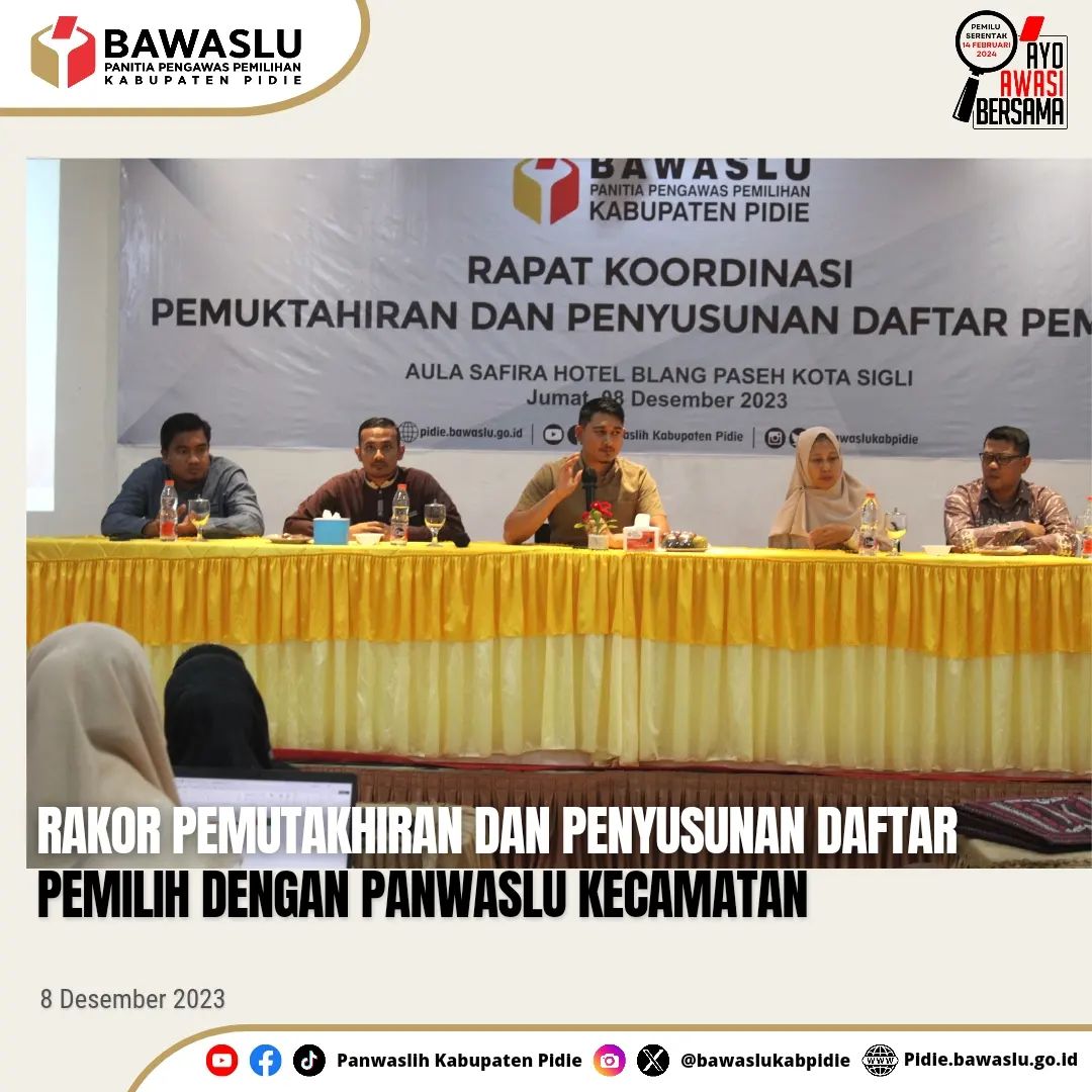 Rakor Pemutakhiran dan penyusunan daftar pemilih