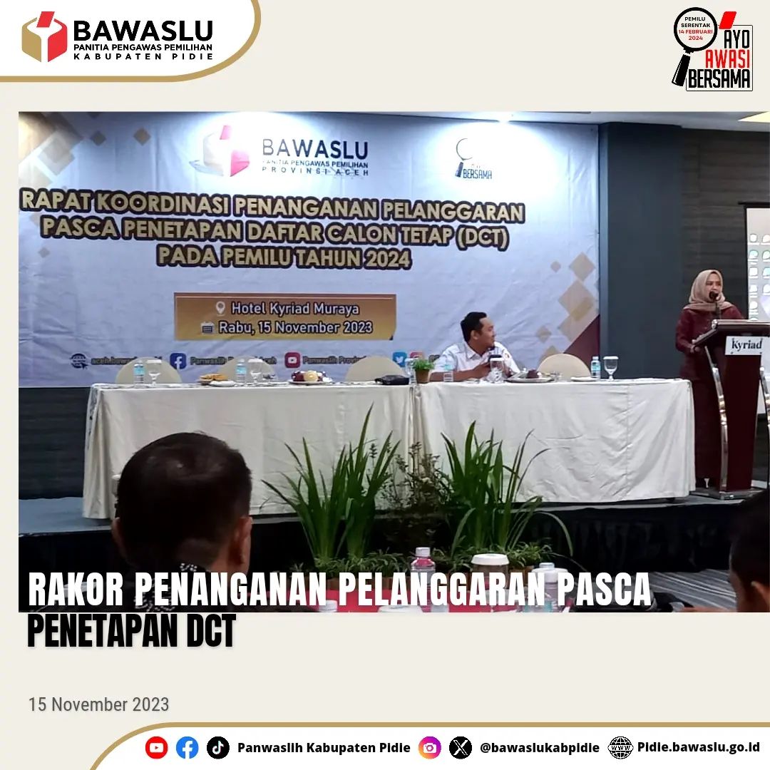 Rakor Penanganan Pelanggaran Pasca Penetapan DCT
