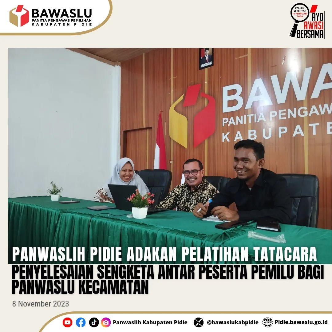 Rapat Biasa Penyelesaian Sengketa Proses Antar Peserta Pemilu