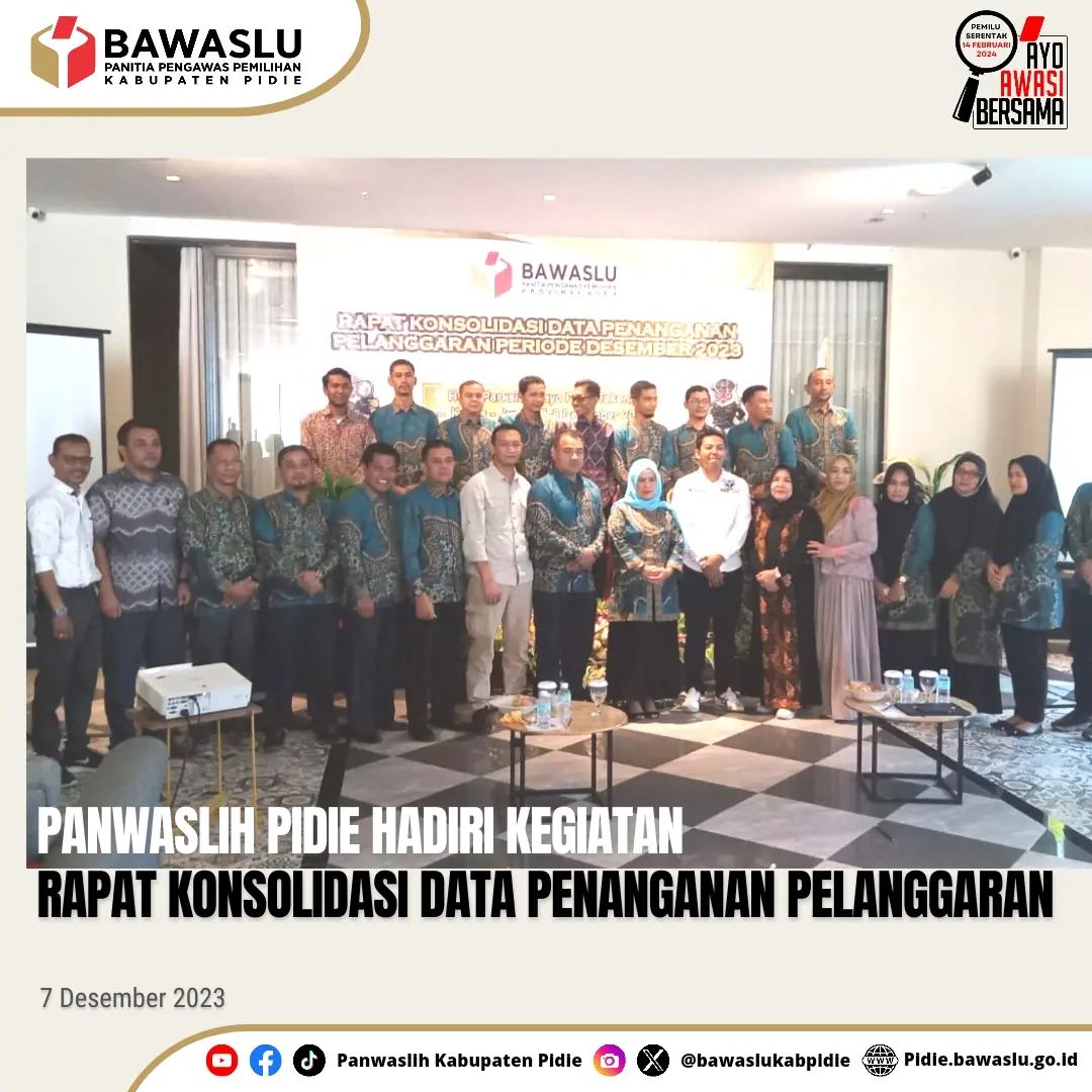 Rapat Konsolidasi Data Penanganan Pelanggaran