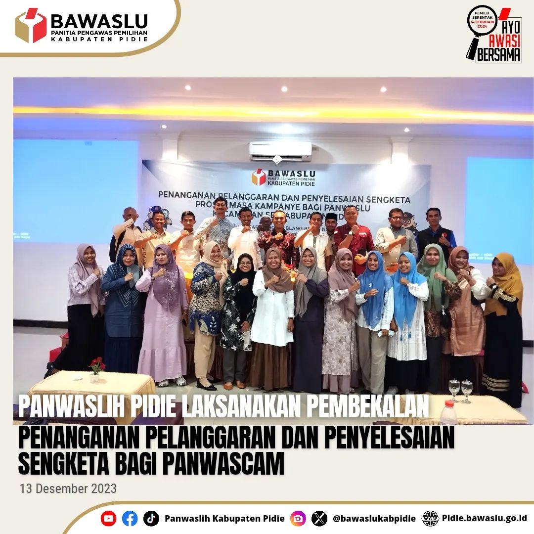 penanganan pelanggaran dan Penyelesaian Sengketa