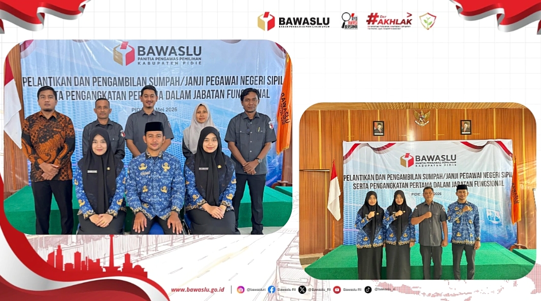 Dokumentasi Pelantikan PNS Bawaslu Kabupaten Pidie