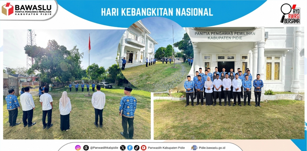 Dokumentasi Peringatan Hari Kebangkitan nasional Bawaslu Kabupaten Pidie. Rabu, (20 Mei 2026)