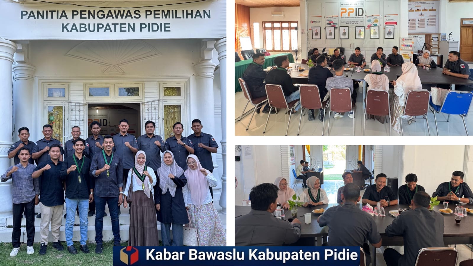 kunjungan Audiensi HMI Cabang Sigli di Kantor Bawaslu Kabupaten Pidie