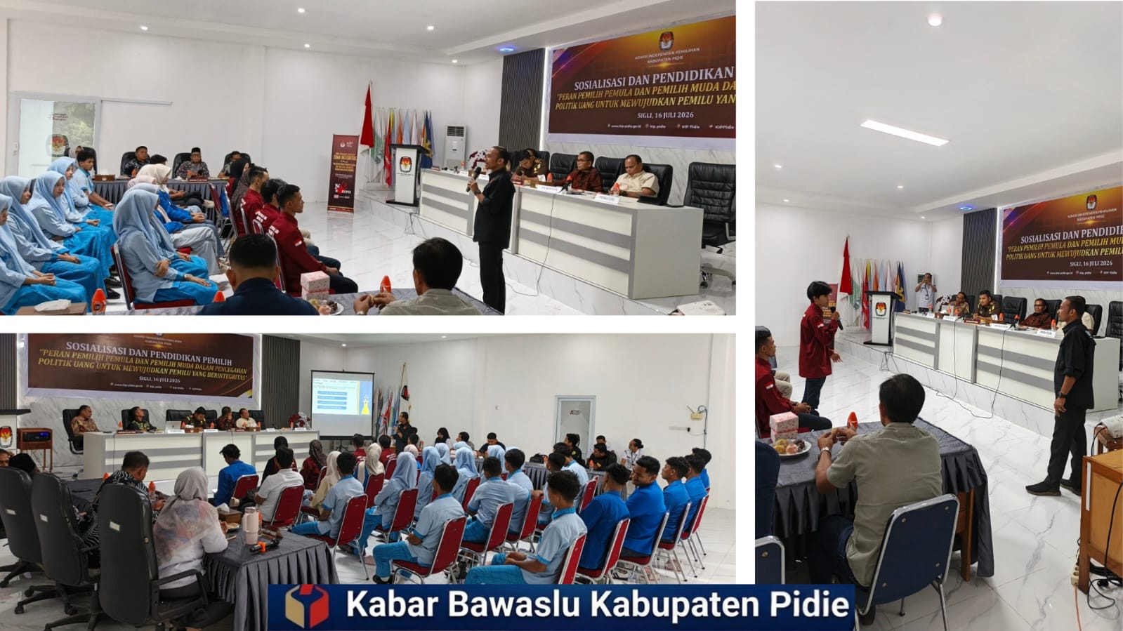 indra memberikan materi kepada peserta sosialisasi dan pendidikan pemilih KIP Pidie