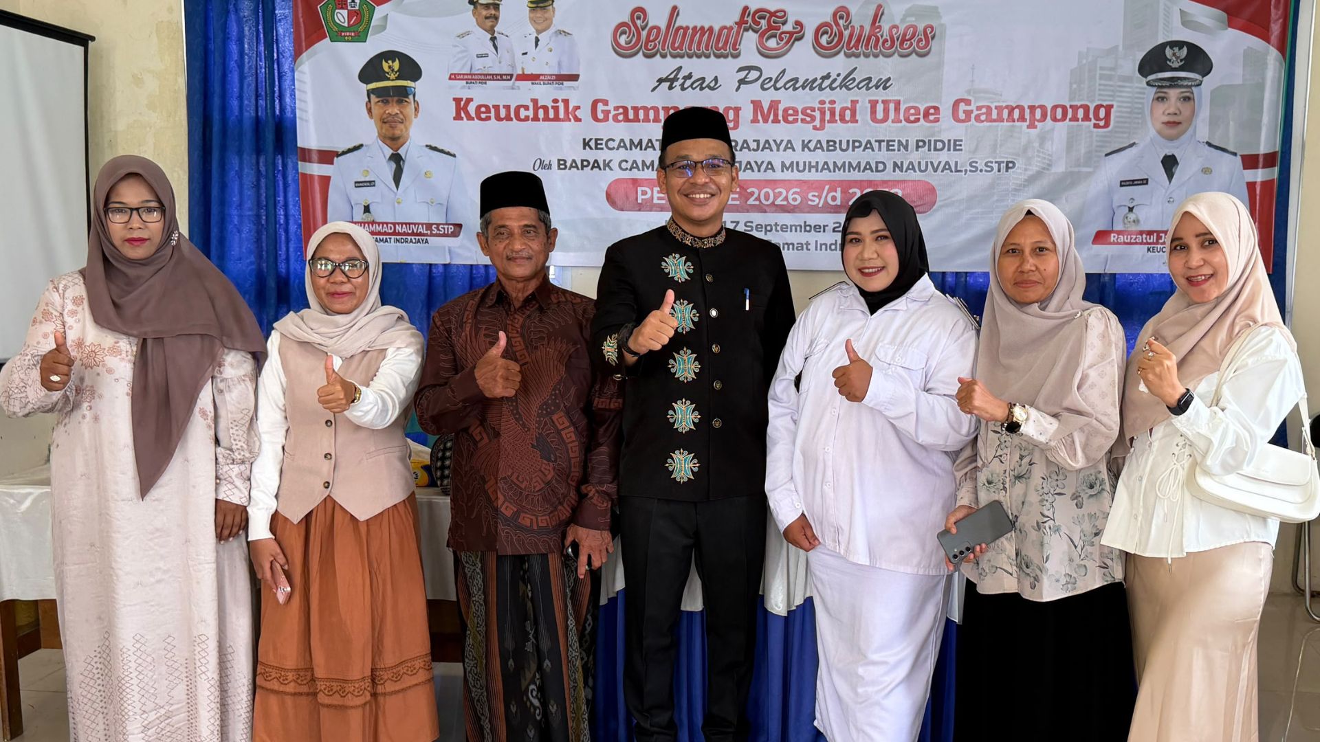 Nelliyana Menghadiri Pelantikan Keuchik Rauzatul Jannah.