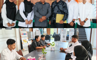Dokumentasi penerimaan mahasiswa magang di sekretariat Panwaslih Kabupaten Pidie, Senin [12/1/2026]