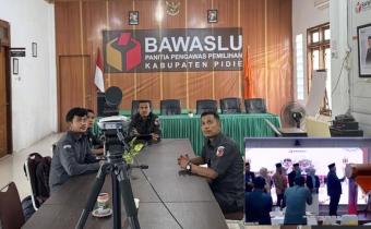 Panwaslih Kabupaten Pidie mengikuti Kick Off ngabuburit Pengawasan Bersama Bawaslu RI