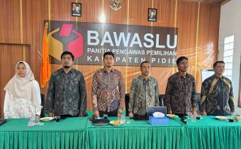 Bawaslu Kabupaten Pidie mengikuti rangkaian HUT ke-18 Bawaslu