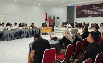 Panwaslih Kabupaten Pidie Hadiri Kajian Teknis Kepemiluan PKPU Nomor 4 tahun 2022 di KIP Pidie